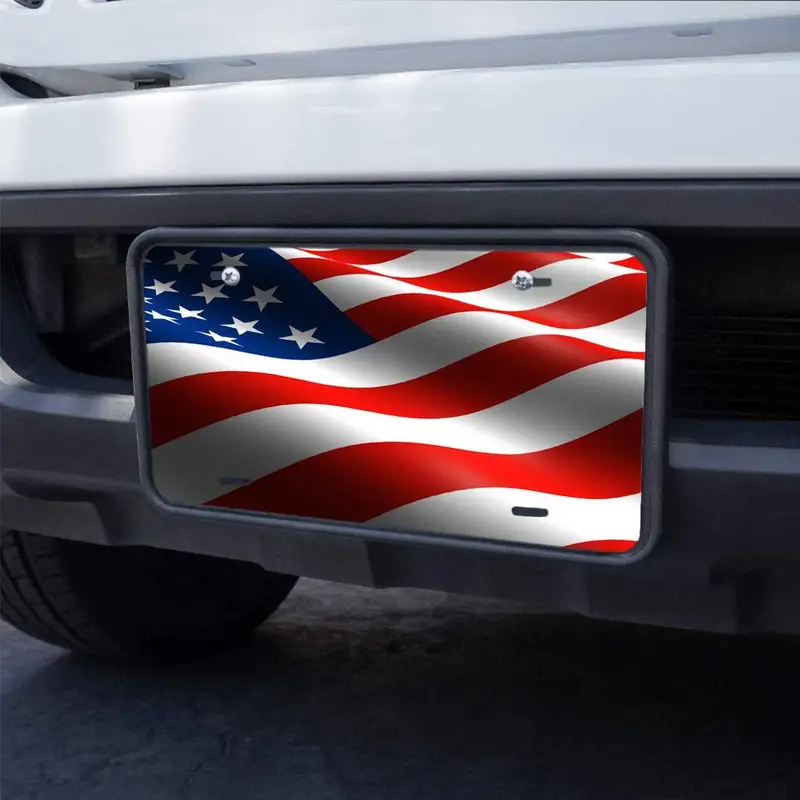 プエルトリコ国旗ヴィンテージスタイルブルーレッド装飾車フロント